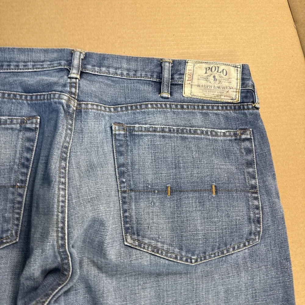 Men's Polo Ralph Lauren Denim Jeans White Label 381‎ Light Blue Wash 40x30